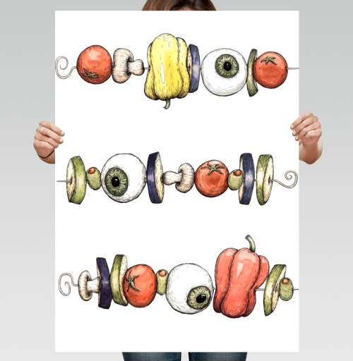 Фотография футболки Овощи с глазами