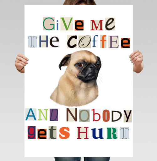 Фотография футболки Дайте мне кофе и никто не пострадает