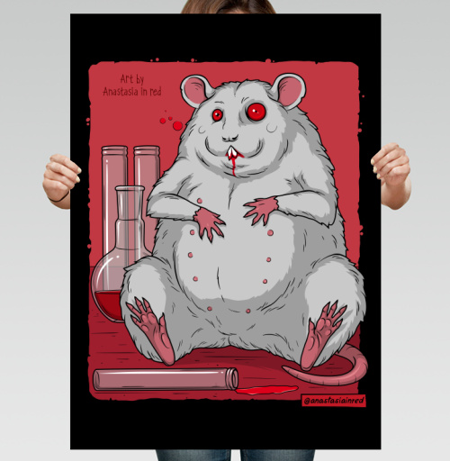 Постер вертикальный Лабораторная мышь