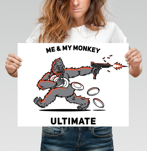 Фотография футболки Monkey ultimate white