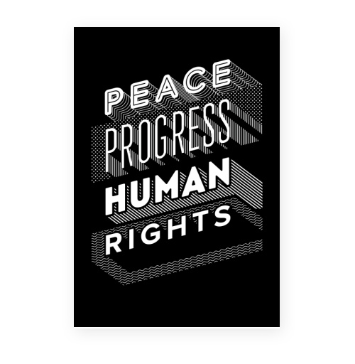 Фотография футболки Мир. Прогресс. Права человека
