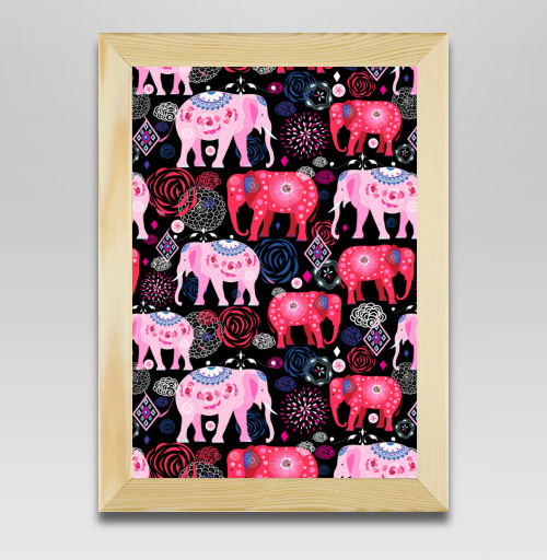 Фотография футболки Орнаментальные слоны