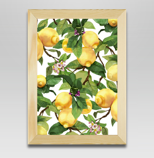 Фотография футболки Акварельные лимоны