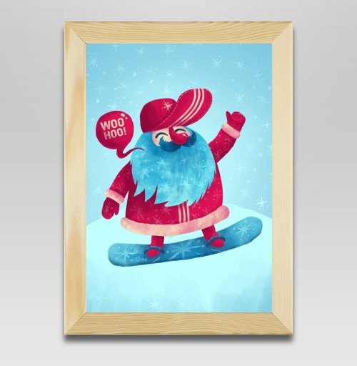 Фотография футболки Рождественский сноубординг