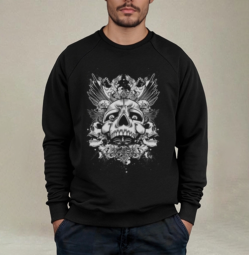 Фотография футболки Скелетный арт