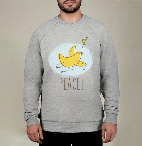 Фотография футболки Банан-птица 'PEACE!' — символ мира и юмора