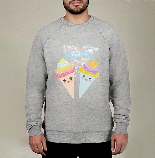 Фотография футболки Мороженое Парные футболки для влюбленных (муж.)