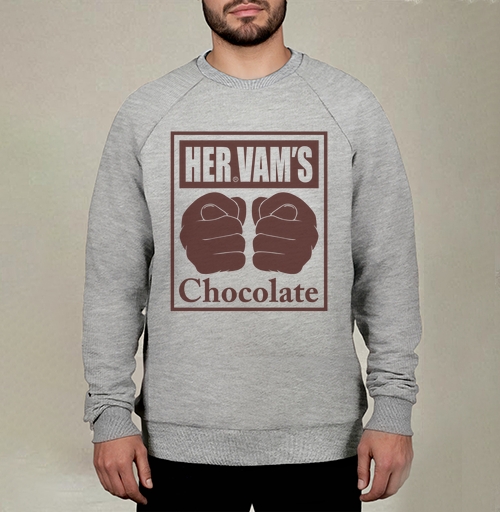 Фотография футболки Сила кулаков мощность шоколада HERVAMS Chocolate