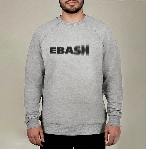 Фотография футболки Динамичный текст EBASIII с эффектом размытия