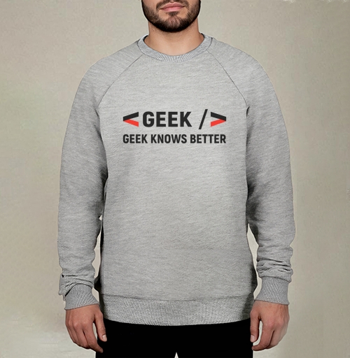 Фотография футболки Geek хочет показать что гик знает лучше для разработчиков и гиков
