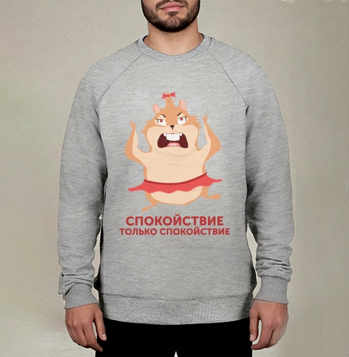 Фотография футболки Злой хомяк с паром и спокойствие только спокойствие