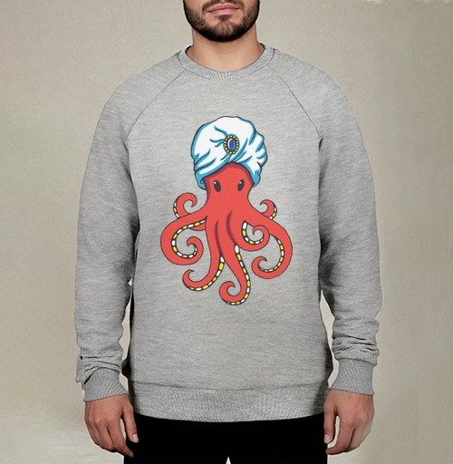 Фотография футболки Mystic Octopus / Мистический Осьминог в тюрбане как восточного мудреца мистика