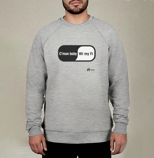 Фотография футболки Смелая юмористическая шутка о цифровой страсти / Cmon Baby Wi my Fi