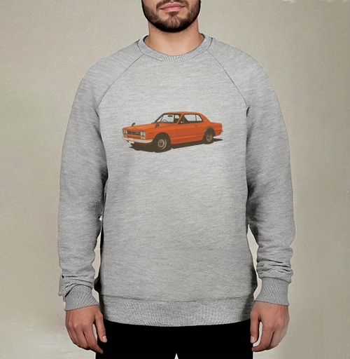 Фотография футболки Nissan Skyline GT-R Хакосука в оранжевом цвете