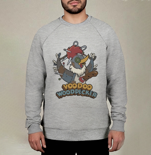 Фотография футболки Voodoo Woodpecker Вуду дятел мультяшная стилизованная иллюстрация