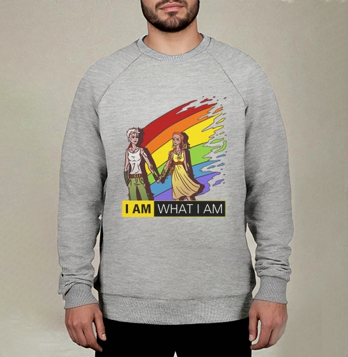 Фотография футболки Футболка с радужным принтом «I AM WHAT I AM»