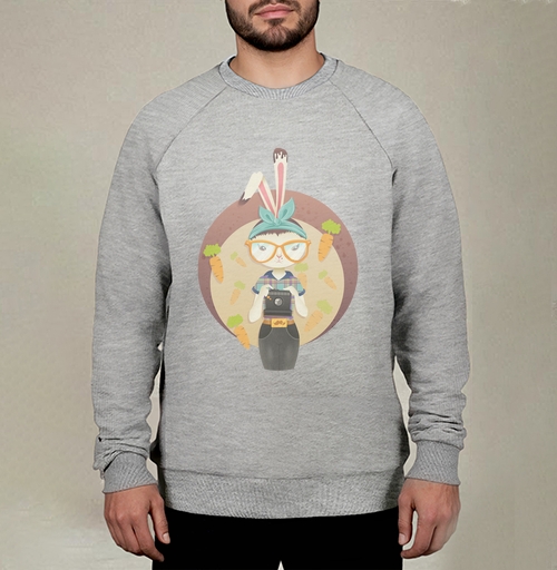Фотография футболки Hipster Bunny / Зайка-хипстер
