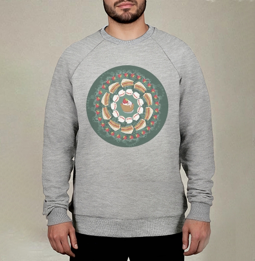 Фотография футболки sweet mandala / THOUGHT The user wants a translation of sweet mandala for a product card title. / Сладкая мандала