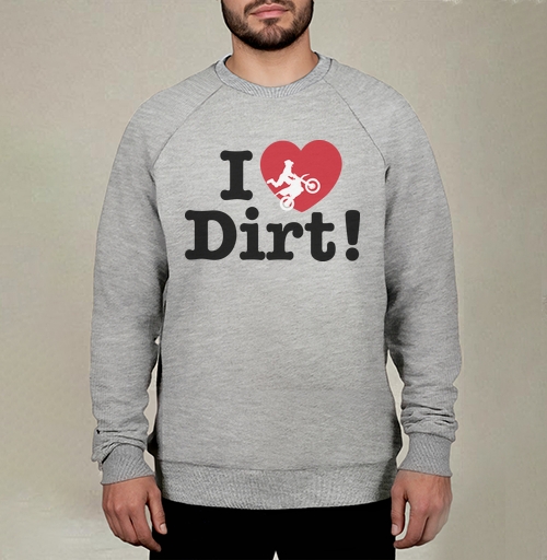 Фотография футболки Футболка I ❤️ Dirt – страсть к мотокроссу и грязи
