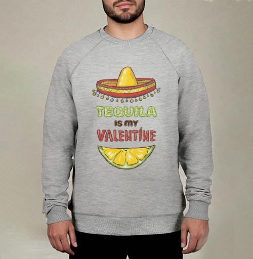 Фотография футболки Открытка «Tequila is my Valentine» с юмором