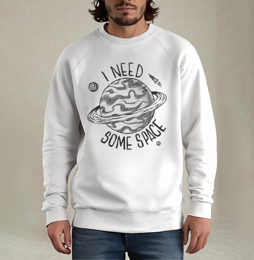 Фотография футболки Космическая сцена с игрой слов I NEED SOME SPACE