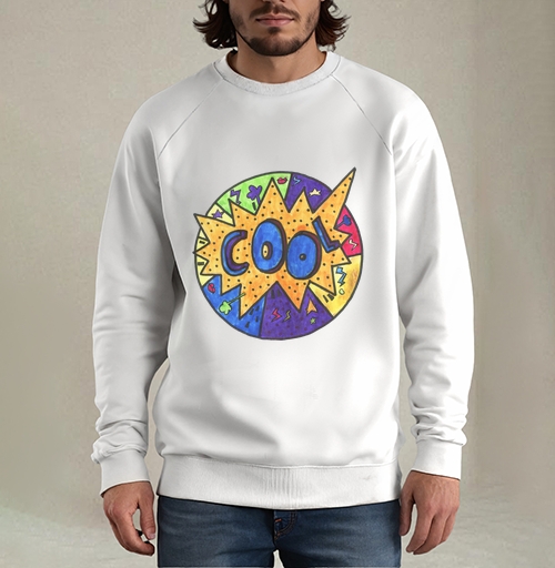 Фотография футболки Надпись Кул в стиле поп-арт