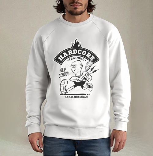 Фотография футболки Хардкор тренинг персонаж с битой в движении local hooligan