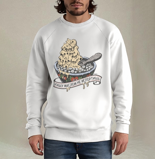 Фотография футболки Кашу маслом не испортишь