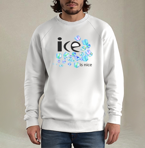 Фотография футболки Лёд Свежесть Холодная Весёлая Надпись ice is nice
