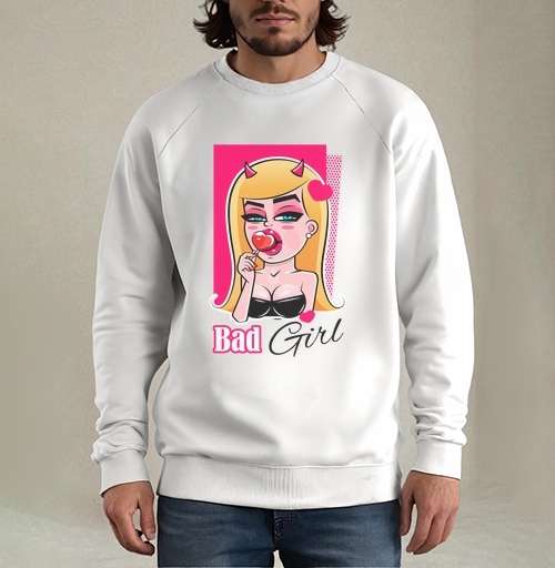 Фотография футболки Дерзкая девушка с леденцом и рогами Bad Girl