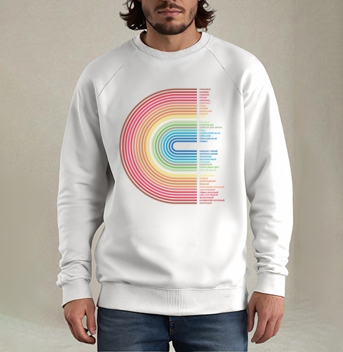 Фотография футболки Rainbow Gradient Colors – Радужный Градиент Цветов