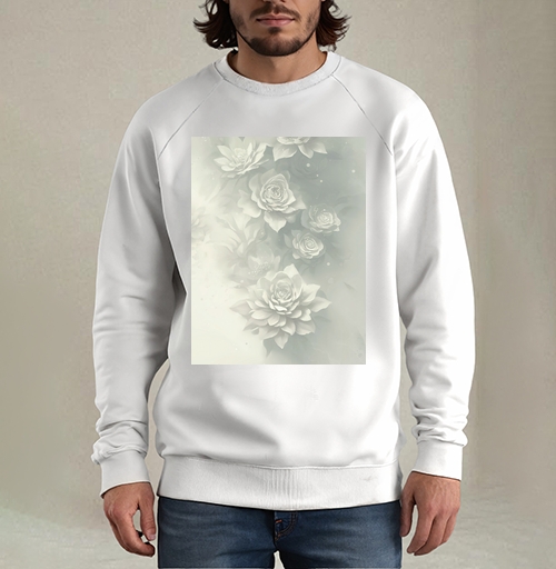 Фотография футболки Мягкое цветочное спокойствие нежных природных оттенков