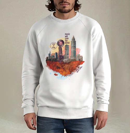 Фотография футболки Techno Businessman Music will save the world / Техно бизнесмен style of living