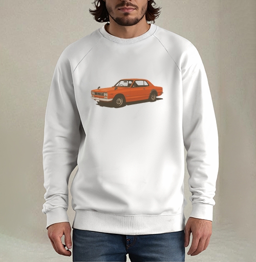 Фотография футболки Nissan Skyline GT-R Хакосука в оранжевом цвете