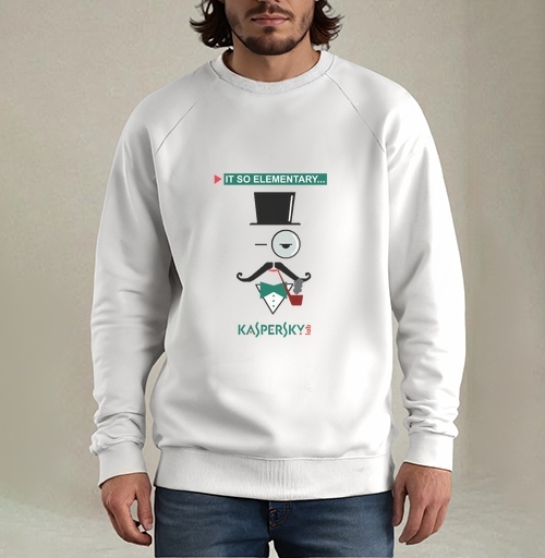 Фотография футболки Стильный минималистичный портрет Шерлока Холмса Kaspersky