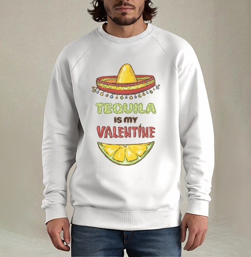 Фотография футболки Открытка «Tequila is my Valentine» с юмором