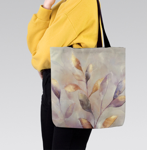 Фотография футболки Акварельные листочки