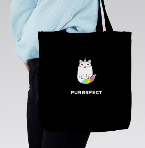 Фотография футболки Милый единорог-кот с радужным рожком PURRRFECT