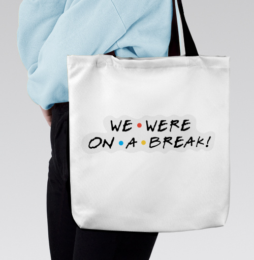 Фотография футболки Смысловая Надпись Фраза Паузу Сообщение We Were On A Break