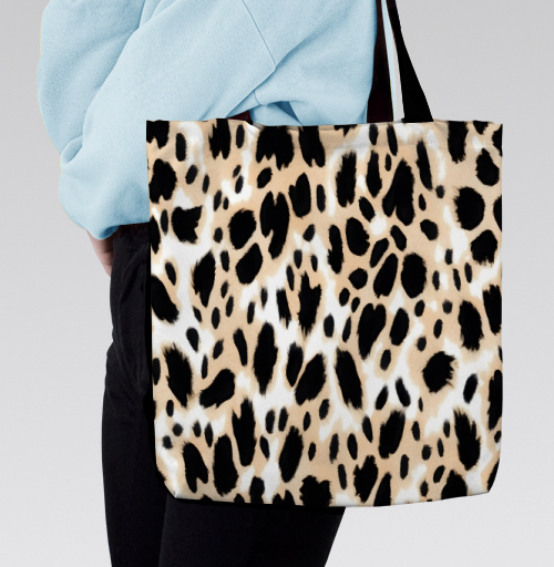 Фотография футболки Beige leopard / Стильный леопардовый узор в бежевых тонах для декора интерьера