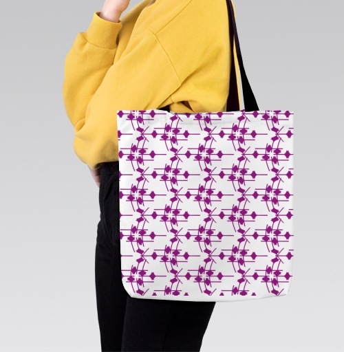 Фотография футболки Геометрический узор фуксия на сером Abstract Fuchsia Grey Pattern