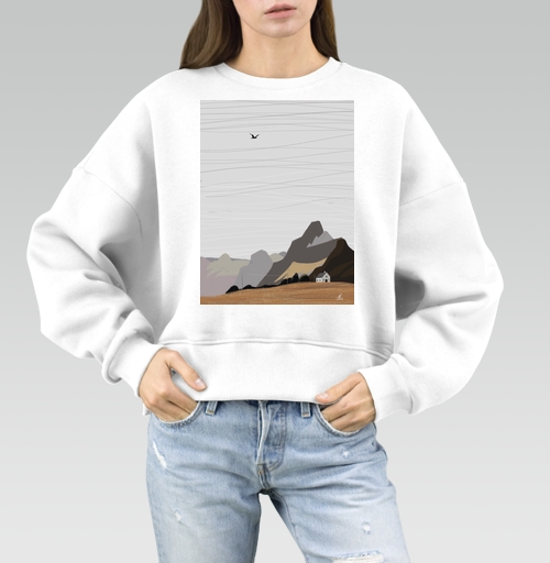 Фотография футболки Домик в горах