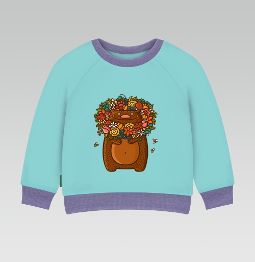 Фотография футболки Медведь в цветах