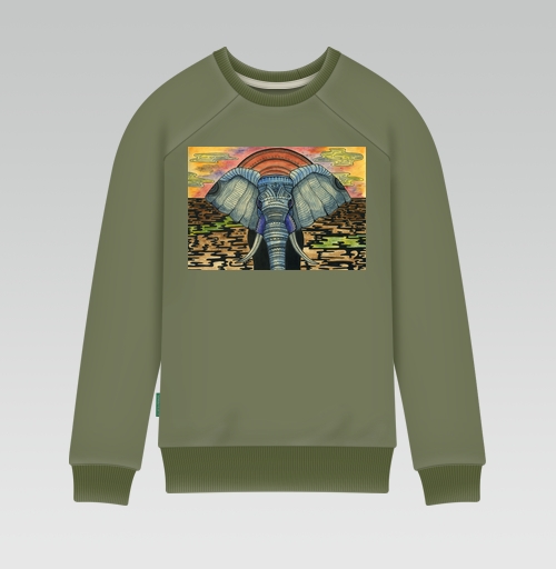 Фотография футболки Слон на закате
