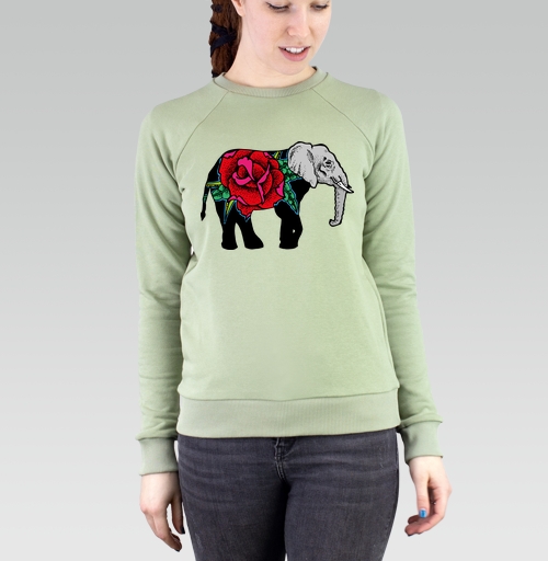 Фотография футболки Слон и роза