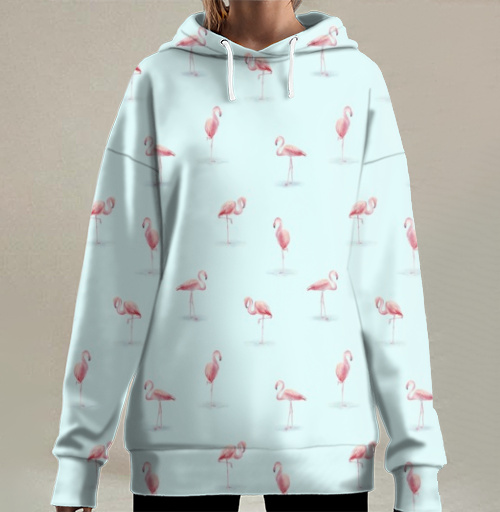 Фотография футболки Розовые фламинго