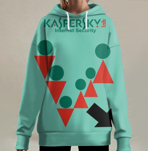 Фотография футболки Логотип Kaspersky Lab Internet Security с геометрией