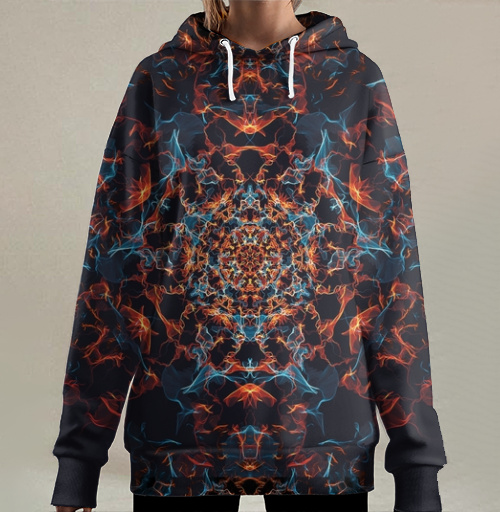 Фотография футболки Динамичные переплетения тепла и холода