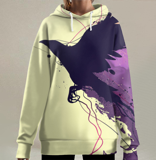 Фотография футболки Экспрессивная визуальная метафора свободы летящая черная птица