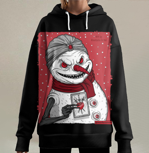 Фотография футболки Снеговик-предсказатель